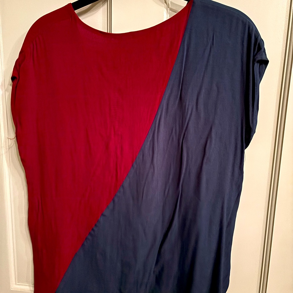 no6 two tone blouse Size 1. 100% rayon